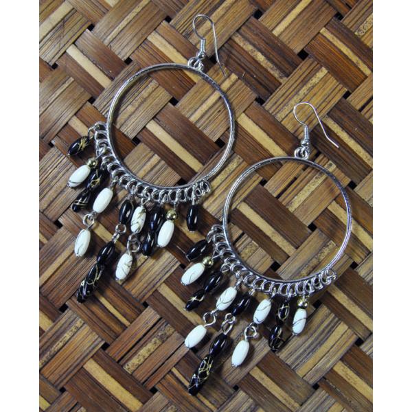 【送料無料】タイ製ピアス エスニックファッションに 黒 アジアン雑貨 エスニック雑貨 TPIE4-B...