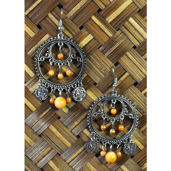 【送料無料】タイ製ピアス エスニックファッションに オレンジ アジアン雑貨 エスニック雑貨 TPIE...