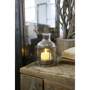 キャンドルホルダー キャンドルスタンド グラス 蓮 蓮の葉 指 仏指