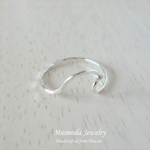 即納 シルバー ウェーブ リング US7 from ハワイ [Maimoda Jewelry/マイモダジュエリー] S925 Nalu RING｜mahealani