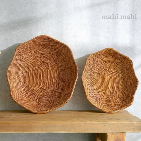 ウッドテーブルに馴染む☆ML2枚セット♪  トレイ　ナチュラルインテリア　ハンドメイド　かご　トレー...
