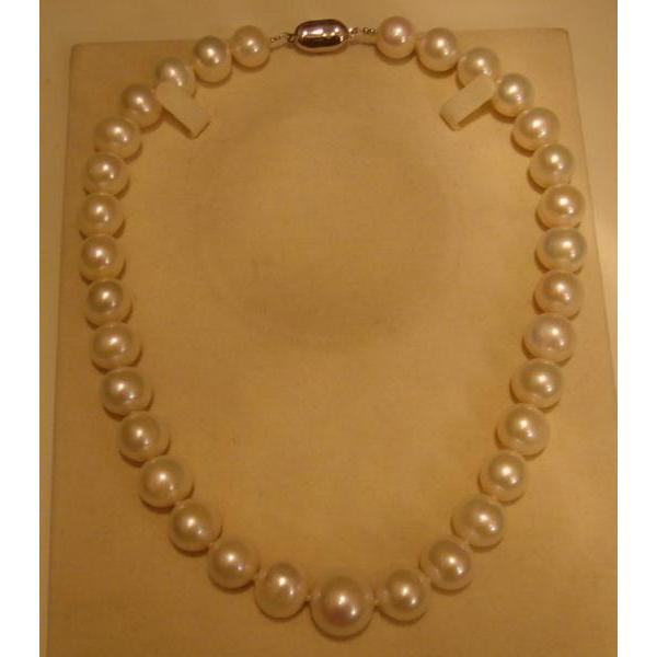 PL195:SV 極上大粒 淡水真珠 ネックレス