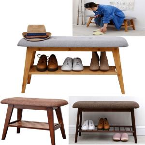 下村企販 日本製 燕三条 耐荷重100kg ラバーウッド玄関ベンチ 幅85cm