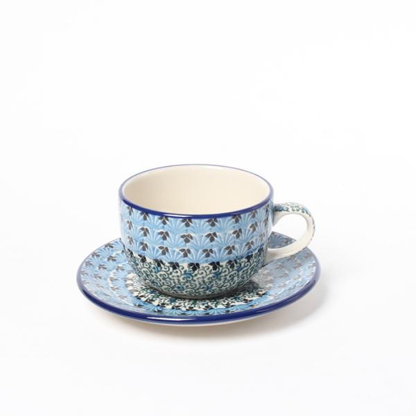 Ceramika Artystyczna Cup and Saucer シェルブルー