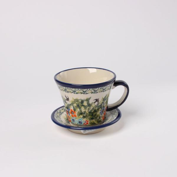 ポーリッシュポタリー ザクワディ社製 カップ＆ソーサー Polish Pottery Zak&amp;#32...