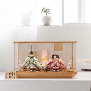 雛人形 お雛様 コンパクト おしゃれ かわいい 木製 人気 月華