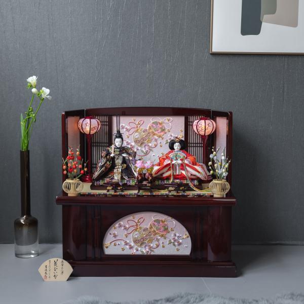 雛人形 お雛様 おしゃれ 木製 人気 きよみ収納 ワイン 吉徳大光 名入れ 木札付き 日本製