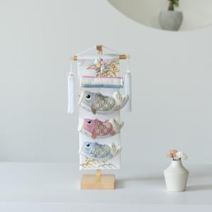 こいのぼり 室内 鯉のぼり コンパクト おしゃれ モダン 木 人気 インテリア 木製 高級 夢鯉 パステル 41cm 日本製