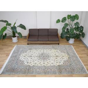 美品 ペルシャ 絨毯 カシャーン 産 縦3m 横2m 6m2 6帖程度 305 x 202 cm No.2688 肉厚 ウール 手織り ラグ カーペット