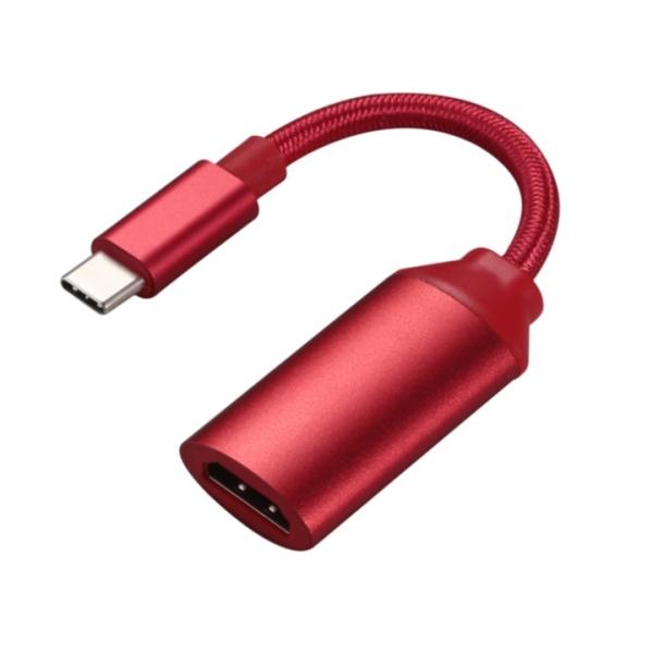 USB3.1 Type C to HDMI 変換アダプタ ナイロン網目オスーメス  4K×2K@30...