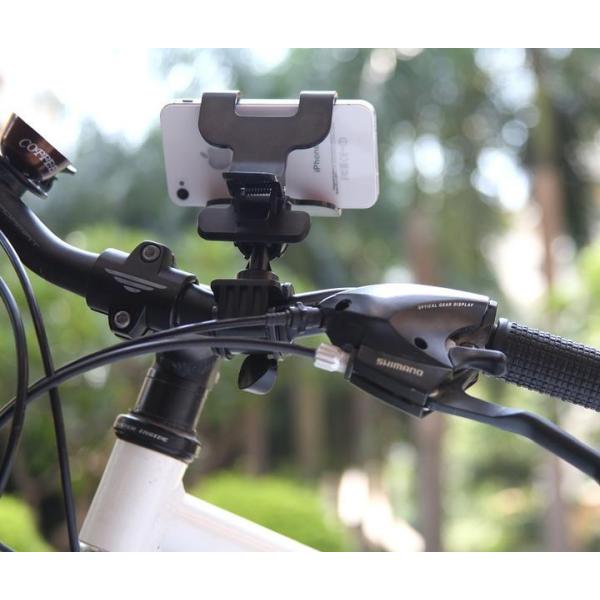 自転車用スマートフォンホルダー バイク サイクリング 最大幅9cm iPhone/galaxyスマー...