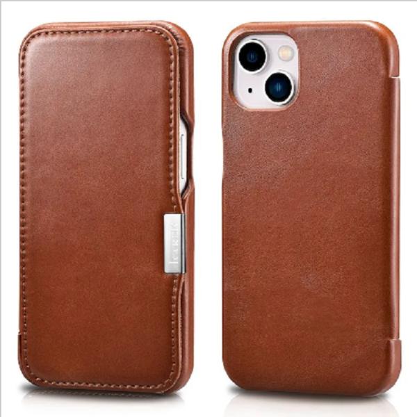 iCARER iPhone 13 mini 5.4inch用 手帳型 ビンテージ レザー マグネット...