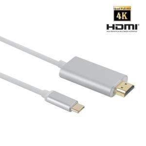 USB C-HDMI変換ケーブル 4K2K オスーオス 1.8m USB 3.1 Type C to HDMI コンバータ　音声サポート HDMI4K USB タイプC (シルバー、ゴールド、黒) 3色選択