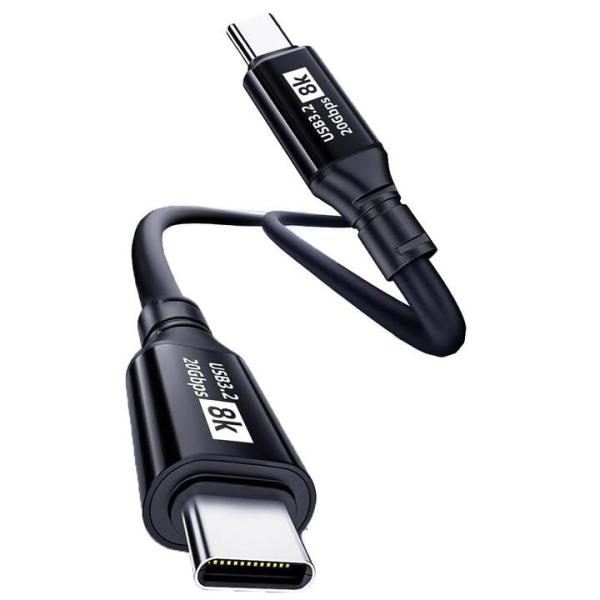 USB3.2 USB-C 100W/8K@60Hz/20Gbps 8K映像対応 充電&amp;同期ケーブル ...