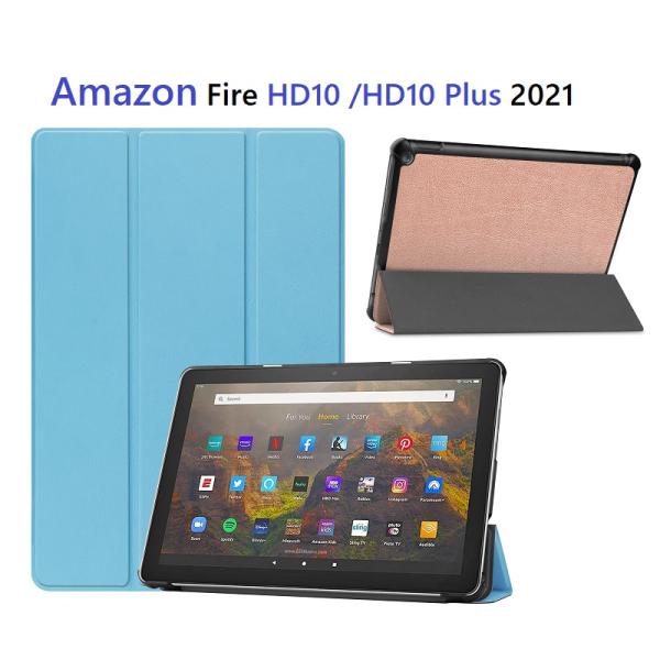 Amazon Fire HD10 /HD10 Plus 2021用 PU革 スマート カバー ケース...