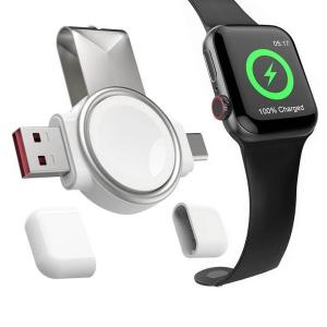 磁気充電器 Apple watch series用充電器 2 in 1 USB-C (type-c) と USB-A ケーブル不要 両面挿しWatch 腕時計充電器｜MahsaLinkヤフー店