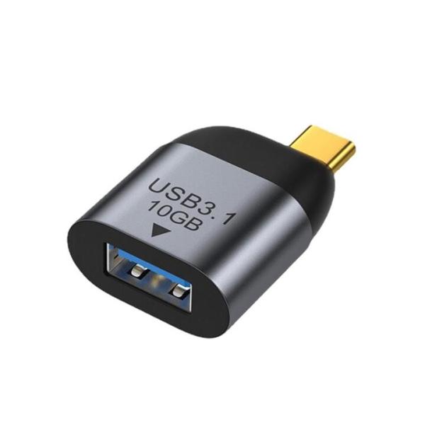 USB C-USB3.1 10Gbits OTGアダプタ オスーメス 3cm  USB10GB出力 ...