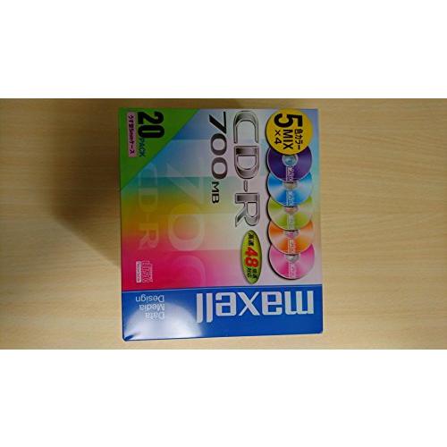maxell データ用 CD-R 700MB 48倍速対応 カラーミックス20枚 5mmケース入 C...