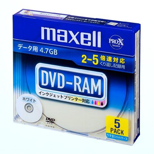 maxell データ用 DVD-RAM 4.7GB 2-5倍速対応 インクジェットプリンタ対応ホワイ...