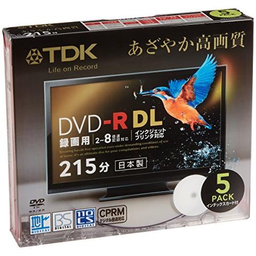 TDK 録画用DVD-R DL(215分) デジタル放送録画対応(CPRM) ホワイトワイドプリンタ...