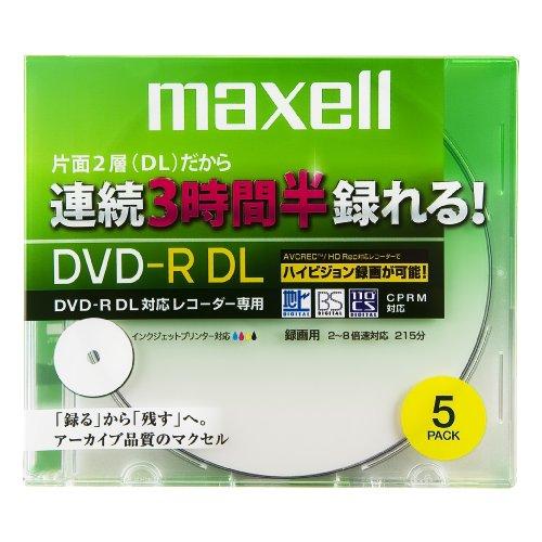 maxell 録画用 CPRM対応 DＶD-R DL 215分 8倍速対応 インクジェットプリンタ対...