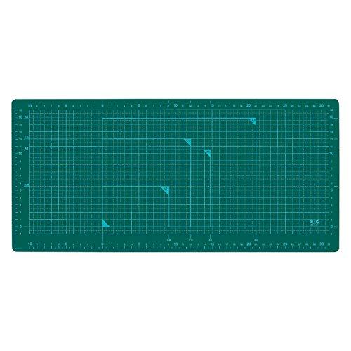 プラス カッターマット カッティングマット 両面 A4ワイド 210×450mm グリーン CS-A...