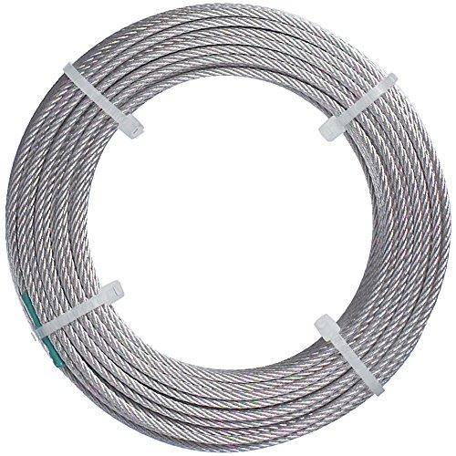 TRUSCO(トラスコ) ステンレスワイヤロープ ナイロン被覆 Φ1.0(1.5)X20m CWC-...