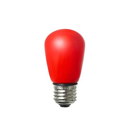 ELPA 防水型LED装飾電球 サイン球形 口金直径26mm レッド LDS1R-G-GWP904