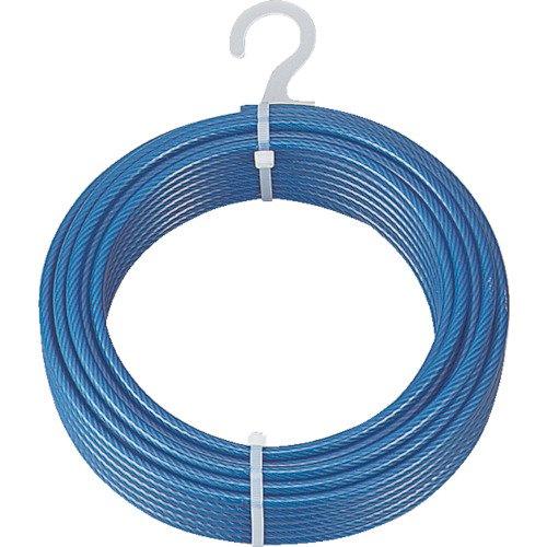 TRUSCO(トラスコ) メッキ付ワイヤーロープ PVC被覆タイプ Φ6(8)mmX20m CWP6...