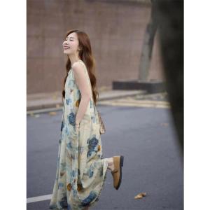 花柄 ロングワンピース レディース 夏 ノース...の詳細画像2