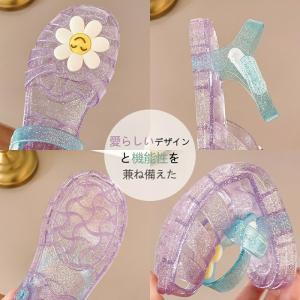 キッズ ジェリーサンダル 女の子 クリア つま...の詳細画像5