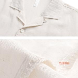 開襟シャツ メンズ 半袖 オープンカラーシャツ...の詳細画像5