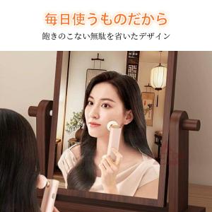 卓上ミラー 木製 天然木 スタンドミラー 角度...の詳細画像1