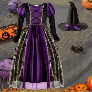 ハロウィン 魔女 コスチューム 子供 女の子 ...の詳細画像4