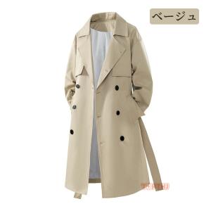 メンズ トレンチコート 春秋 スプリングコート...の詳細画像2