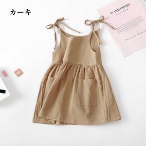 キッズ 女の子 キャミソールワンピース 半袖 ...の詳細画像3