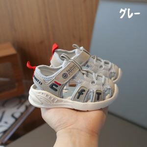 キッズ スポーツサンダル マジックテープ 前詰...の詳細画像1
