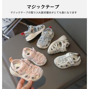 キッズ スポーツサンダル マジックテープ 前詰...の詳細画像4