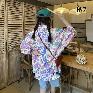 アロハシャツ レディース 半袖 花柄シャツ 半...の詳細画像1