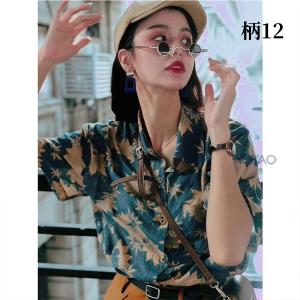 アロハシャツ レディース 半袖 花柄シャツ 半...の詳細画像4