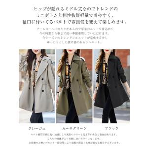 トレンチコート レディース 春 秋 冬 スプリ...の詳細画像2