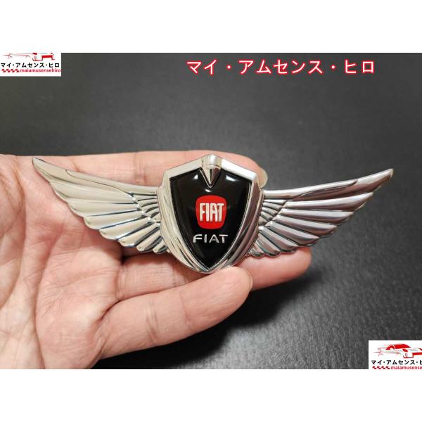 高品質 【フィアット】ウイングエンブレム【シルバー】FIAT 500C 500X 500S 500L...