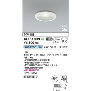 KOIZUMI（コイズミ） コイズミ照明 AD7142W27 LED防雨型ダウンライト