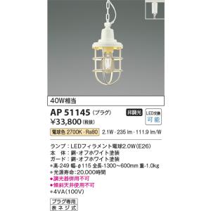 KOIZUMI（コイズミ） AP53982 ペンダントライト LED一体型 非調光 60W