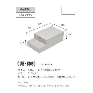 ハウスステップ 城東テクノ　CUB-8060　ボックスタイプ 800×600タイプ 収納庫無し 小ステップ有 [♪△]｜maido-diy-reform