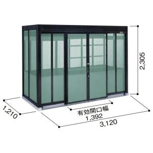 【関東限定】ヨド物置 ダストピット　DPHS-3112　Hタイプ（DPH型） 間口3m12cm ×奥行1m21cm 積雪型 ゴミ収集庫 集合住宅用 特注品 [§♪▲]｜maido-diy-reform