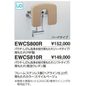 バリアフリー器具 TOTO　EWCS800R　パウチ・しびん洗浄水栓付背もたれ ハードタイプ ライニング専用品 [■]｜maido-diy-reform