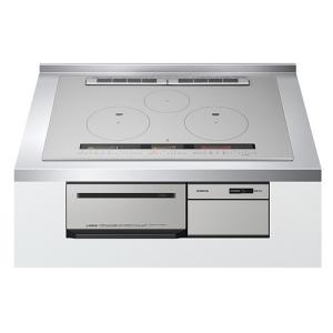 ●三菱 IHクッキングヒーター【CS-A87-S】シルバー/クリアシルバー ビルトイン型 3口IH CROSS+TOPシリーズ 75cmワイドトップ 単相200V〔HI〕 三菱（MITSUBISHI） CS-A87-S IHクッキングヒーター CROSS+TOP 3口IH