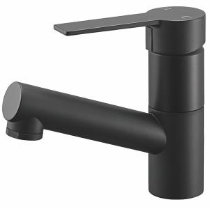 KAKUDAI シングルレバー混合栓 192-028-D マットブラック カクダイ（KAKUDAI） シングルレバー混合栓 シャワーつき 壁付タイプ