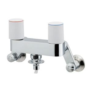 カクダイ 127-313 水栓金具 洗濯機用混合栓 ストッパー付 逆流防止機能付